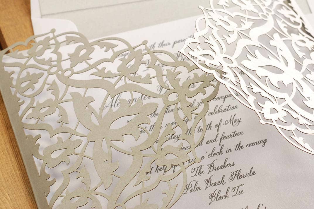 wedding invitation lacy