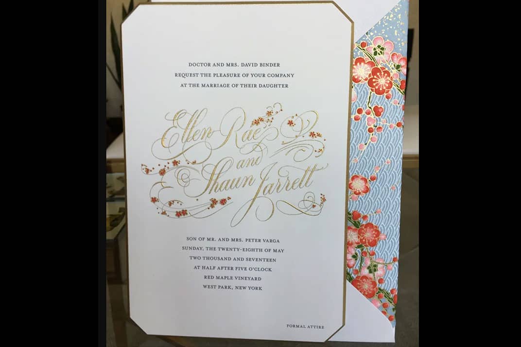 wedding invitation flowers