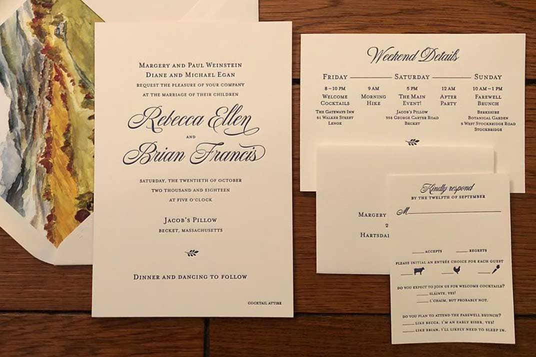 wedding invitation set