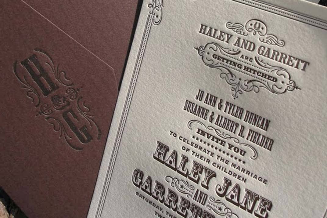 wedding invitation western